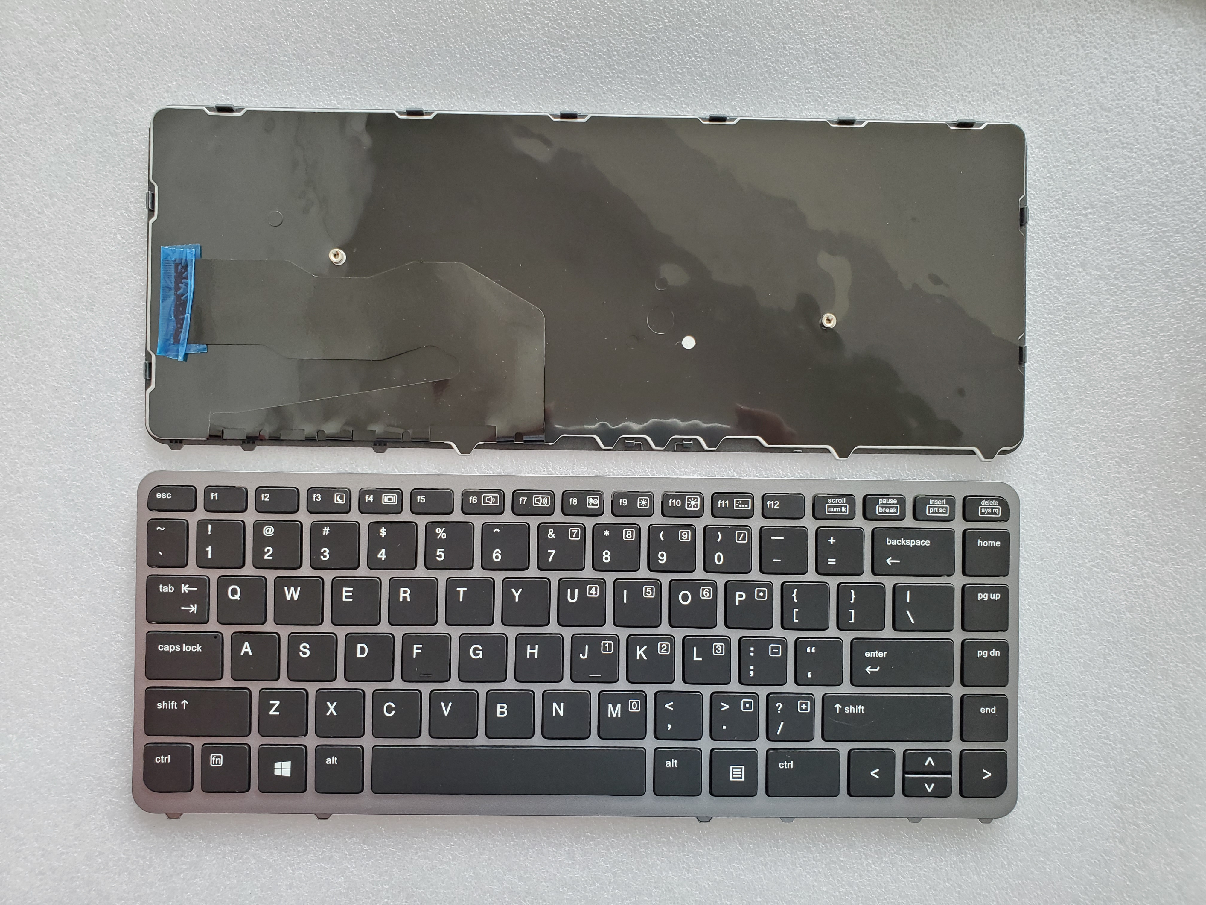 Picture of New Replacement Laptop Keyboard For HP 840G1/840G2/850G1/850G2/745G1/745G2/ZBOOK14 G1 G2 SILVER FRAME BLACK (OEM) US Layout